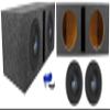 (2) Rockville K5 W10K5S2 10" 1200 Watt Car Subwoofers+Vented Sub Box Enclosure view 1