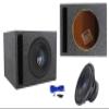 Rockville K5 W10K5S4 Bundle: 10 in 1200-Watt Peak/300-Watt RMS 4 Ohm Car Subwoofer, RSV10 1.0 cu.ft. 3/4 in MDF Vented Enclosure Box, 14 AWG Wire, Spade Terminals, 5-Items view 1