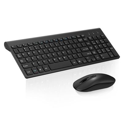 cimetech EasyTyping KF10 Wireless Keyboard and Mouse Combo, [Silent Scissor Switch Keys][Labor-Saving Keys]Ultra Slim Wireless Computer Keyboard and Mouse, Easy Setup for PC/Laptop/Mac/Windows - Black