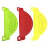 Hemoton 3pcs Pan Pot Strainer Colander, Plastic Pasta Strainer Hand Held Pot Drainer with Handle, Kitchen Food, for Pasta, Fruit, Vegetable, Noodles, Bowl, Pan view 1