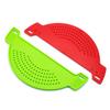 Hemoton 3pcs Pan Pot Strainer Colander, Plastic Pasta Strainer Hand Held Pot Drainer with Handle, Kitchen Food, for Pasta, Fruit, Vegetable, Noodles, Bowl, Pan view 2