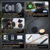 Motorcycle Helmet Headset Motorcycle Headphones, Universal Racing Helmet Speakers for Motorcycle, Wired Sports Headset Helmet Earphone with 3.5mm Male Connector view 2