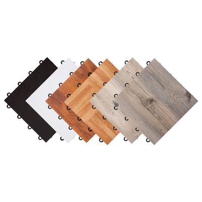 IncStores 3/8" Thick Snap Together Dance Flooring | 12"x12" Printed Vinyl Dance Floor for Practice & Performance | Beachwood | 1 Tile Pack