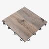 IncStores 3/8" Thick Snap Together Dance Flooring - 12"x12" Printed Vinyl Dance Floor for Practice & Performance - Barnwood - 1 Tile Pack view 3