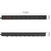 HHSOET Metal Wide Spaced Power Strip, 8 Outlets, Black, 1200J Surge Protector, 15A, 125V, 60Hz, 1875W view 2