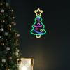 LED Neon Lighted Christmas Tree Wall or Window Decoration - 15" view 3