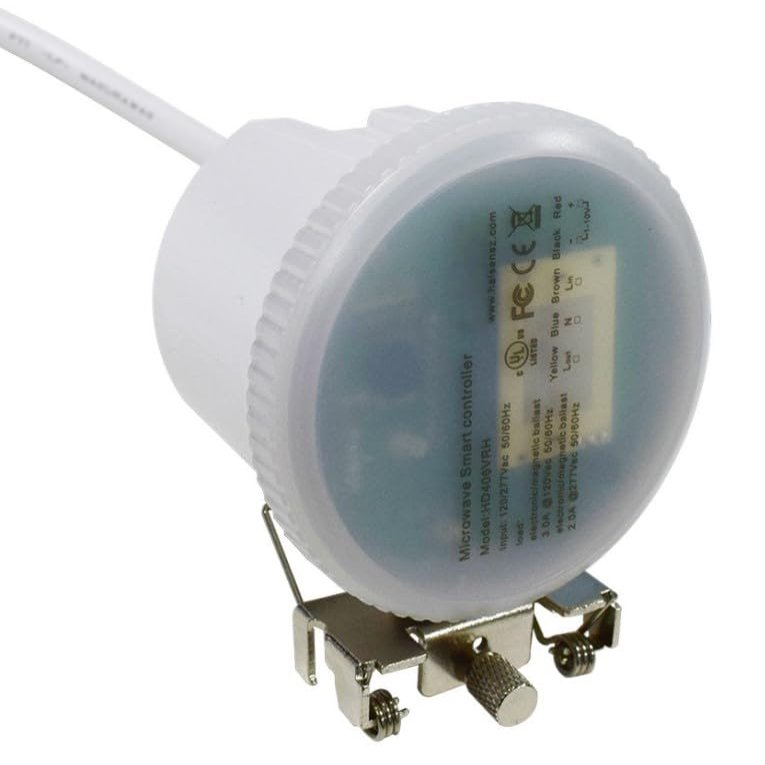 RuggedGrade Motion Sensor for Warehouse LED Lights - Attaches to Linear Fixtures - Orion II Series - Premium 5.8GHz Microwave Sensor - Commercial LED Lighting Accessory - Certified UL