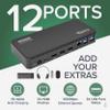 Plugable USB C Triple Display Docking Station | 100W PD, 3x HDMI (1x 4K 30Hz, 2x 1080p 60Hz), 6x USB 5Gbps Ports | Windows, macOS, ChromeOS Compatible - Enhance Productivity with Multi-Monitor Support view 2