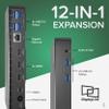 Plugable USB C Triple Display Docking Station | 100W PD, 3x HDMI (1x 4K 30Hz, 2x 1080p 60Hz), 6x USB 5Gbps Ports | Windows, macOS, ChromeOS Compatible - Enhance Productivity with Multi-Monitor Support view 4