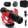 Movo VXR10-PRO External Video Microphone for Camera with Rycote Lyre Shock Mount - Compact Shotgun Mic and Accessories Compatible with Smartphones and DSLR Cameras - Battery-Free DSLR Microphone view 1