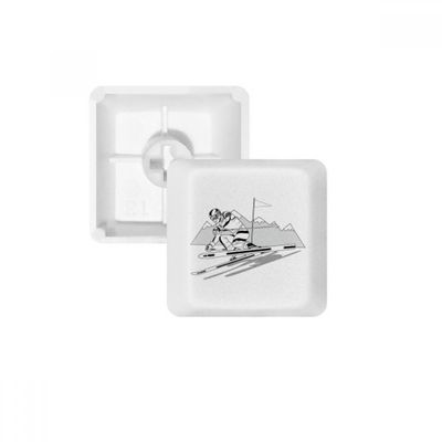 DIYthinker Winter Sport Skiing Black Illustration Keycap Mechanical Keyboard PBT Gaming Upgrade Kit