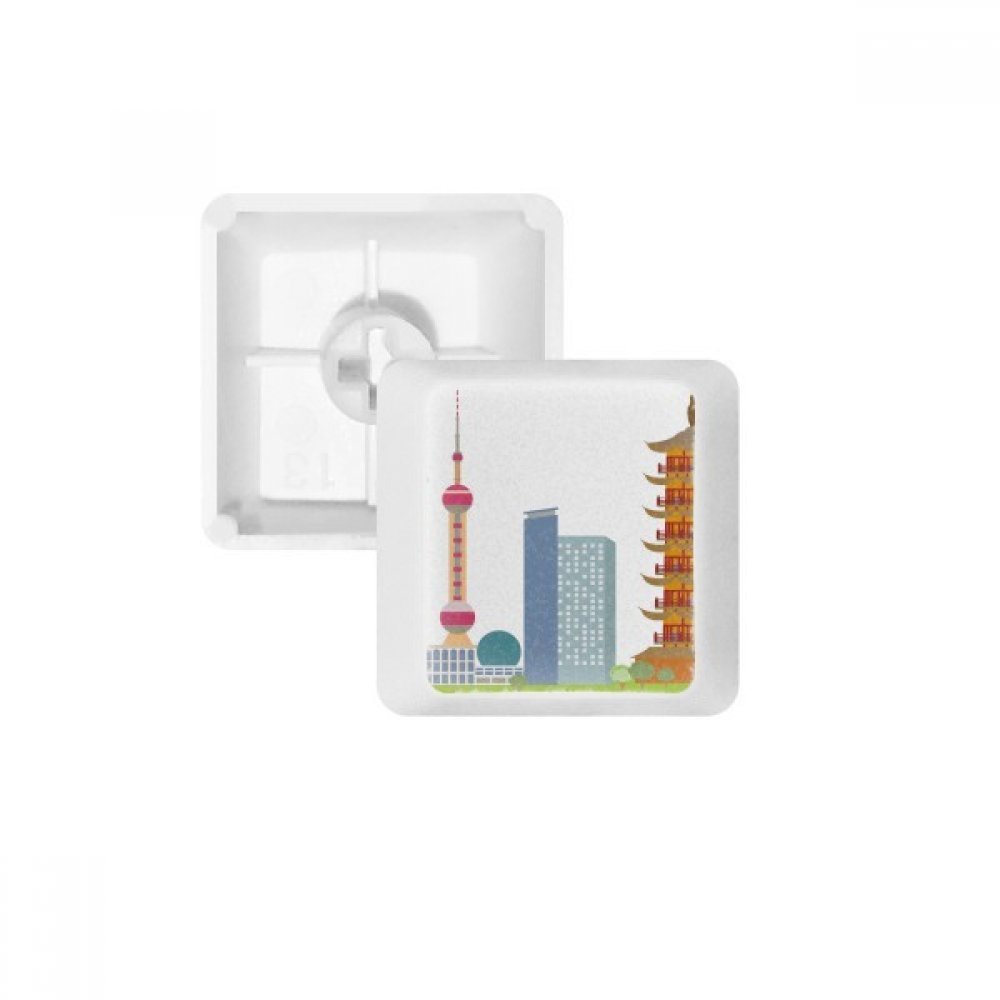 DIYthinker China Architecture TV Tower Landmark Pattern Keycap Mechanical Keyboard PBT Gaming Upgrade Kit