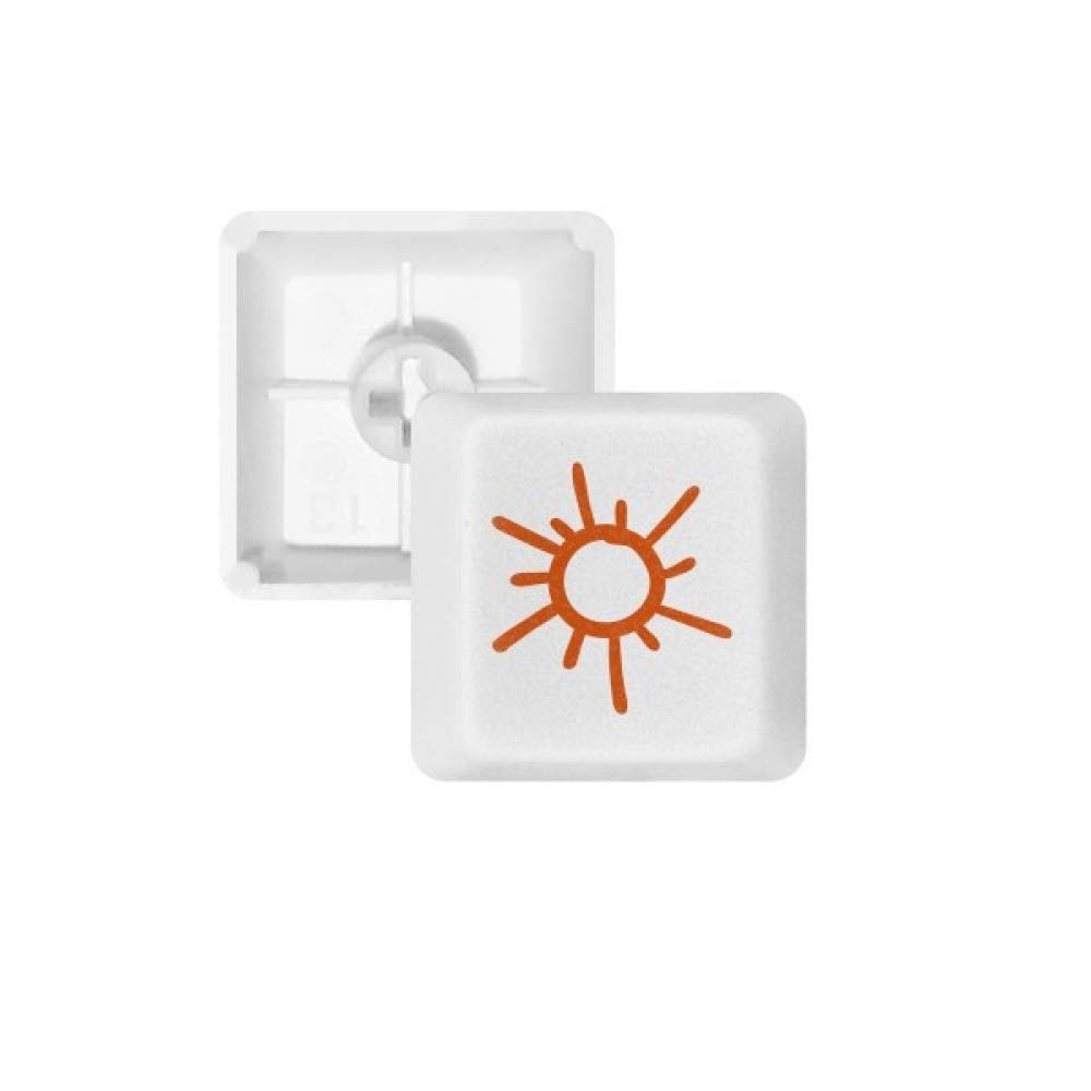 DIYthinker Hand Painting Orange Sun Sunshine Keycap Mechanical Keyboard PBT Gaming Upgrade Kit