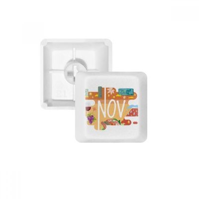 DIYthinker November Month Season Illustration Keycap Mechanical Keyboard PBT Gaming Upgrade Kit