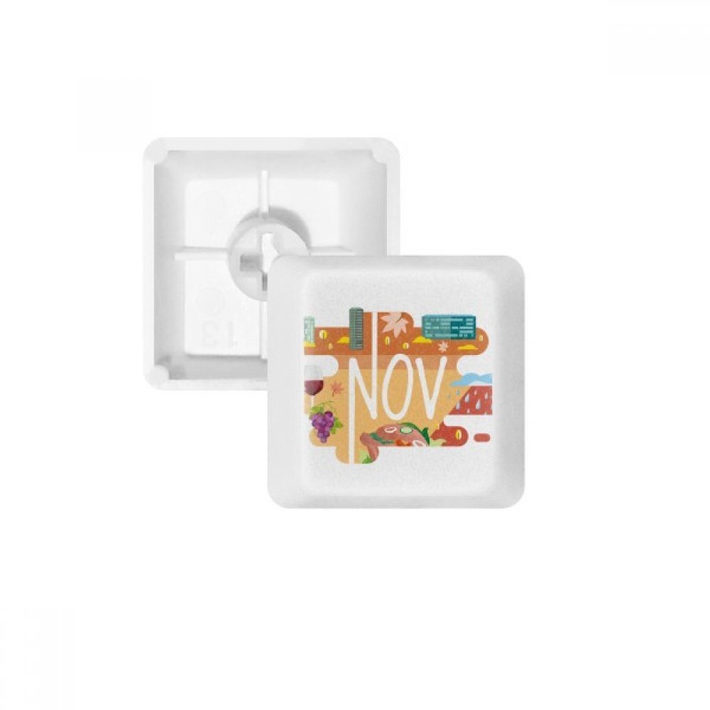 DIYthinker November Month Season Illustration Keycap Mechanical Keyboard PBT Gaming Upgrade Kit