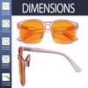 Blue Blocking Reading Glasses with Orange Lens - Square Computer Readers Women (Pink,+0.00) view 4