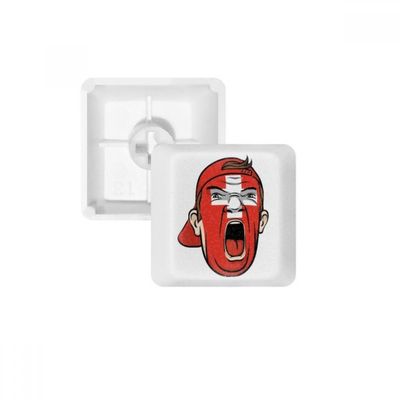 DIYthinker Switzerland Flag Facial Makeup Screaming Cap Keycap Mechanical Keyboard PBT Gaming Upgrade Kit