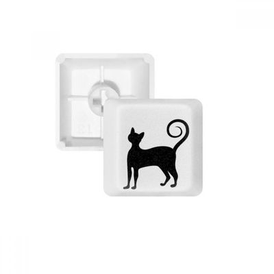 DIYthinker Black Cat Mewing Elegant Animal Outline Keycap Mechanical Keyboard PBT Gaming Upgrade Kit