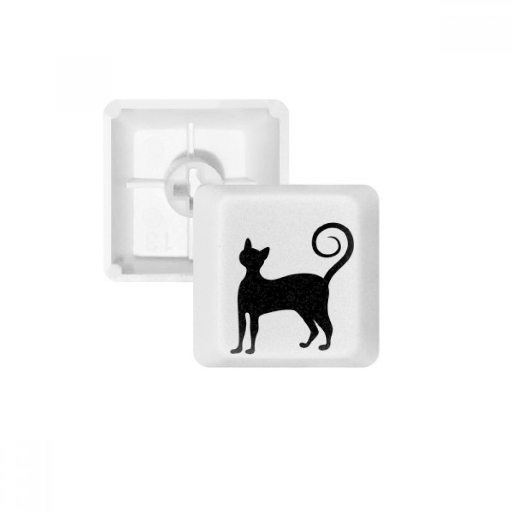 DIYthinker Black Cat Mewing Elegant Animal Outline Keycap Mechanical Keyboard PBT Gaming Upgrade Kit