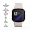 Fitbit Sense Advanced Smartwatch with Tools for Heart Health, Stress Management & Skin Temperature Trends, White/Gold, One Size (S & L Bands Included) view 2