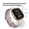 Fitbit Sense Advanced Smartwatch with Tools for Heart Health, Stress Management & Skin Temperature Trends, White/Gold, One Size (S & L Bands Included) view 4