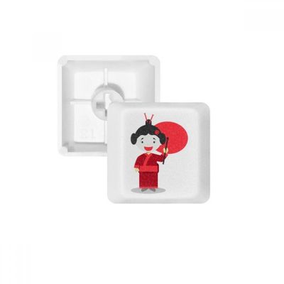 DIYthinker White Red Japan Cartoon Keycap Mechanical Keyboard PBT Gaming Upgrade Kit