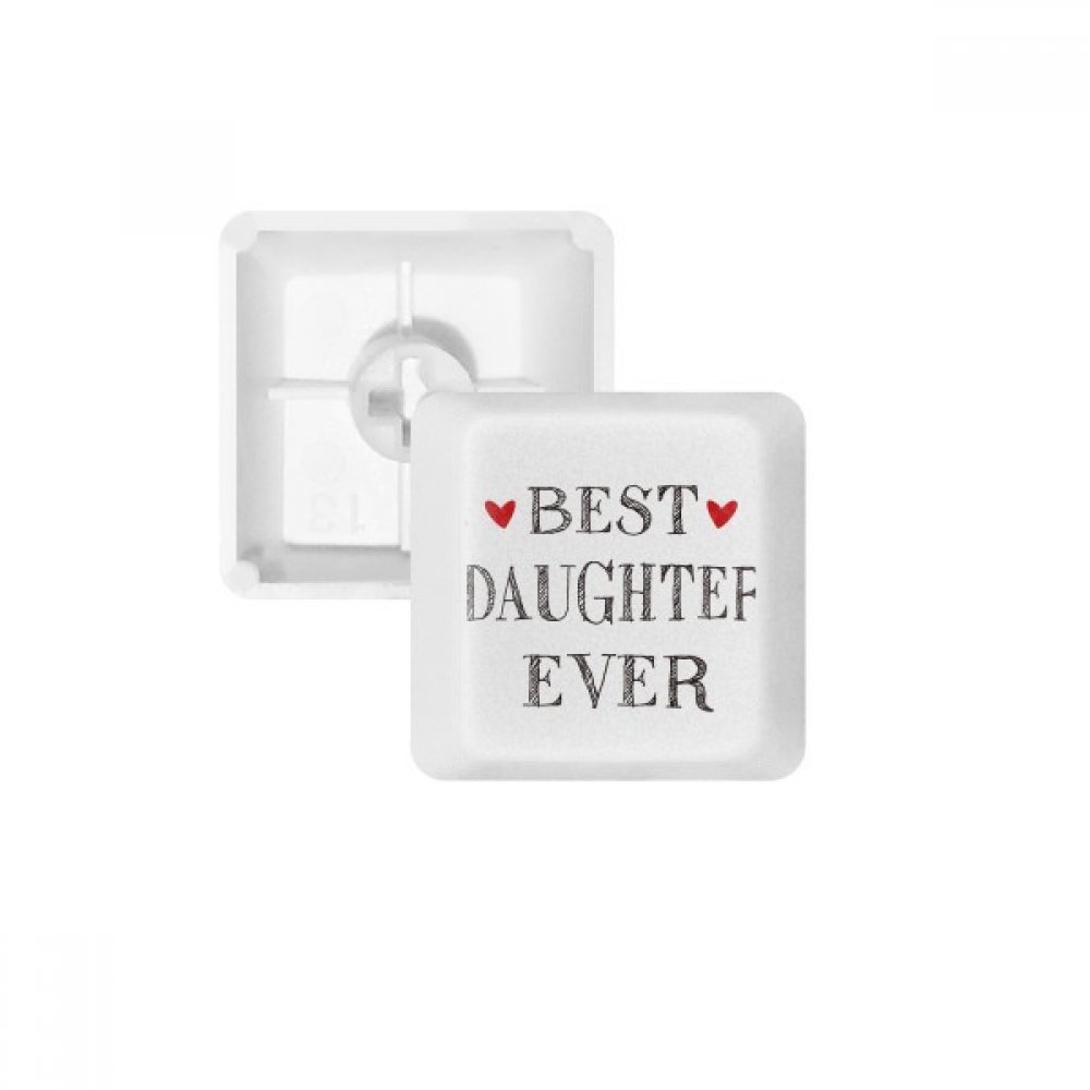 DIYthinker Best Daughter Ever Quote Heart Keycap Mechanical Keyboard PBT Gaming Upgrade Kit