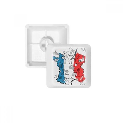 DIYthinker Map City France Landmark National Flag Keycap Mechanical Keyboard PBT Gaming Upgrade Kit