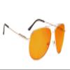 Bifocal Blue Light Blocking Computer Reading Glasses with Orange Tinted Filter Lens for Sleep Better (Gold,+1.00) view 1