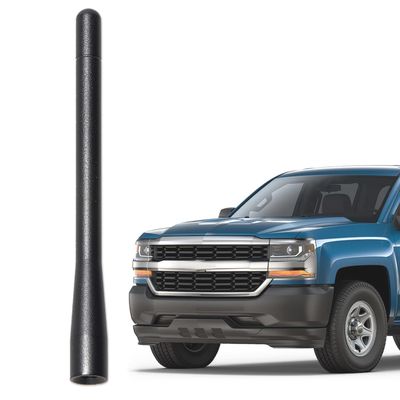 Anina 4.7" Car Radio Antenna Mast Compatible with 2006-2022 GMC Sierra Chevy Silverado Cobalt Aluminum Alloy Car Washproof Antenna for FM/AM Radio Signal Reception