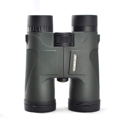 10x42 Hunting Binoculars Waterproof Telescope Green and Black Binoculars Prismaticos De Caza Binoculars (Black)