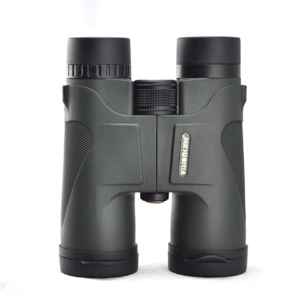 10x42 Hunting Binoculars Waterproof Telescope Green and Black Binoculars Prismaticos De Caza Binoculars (Black)