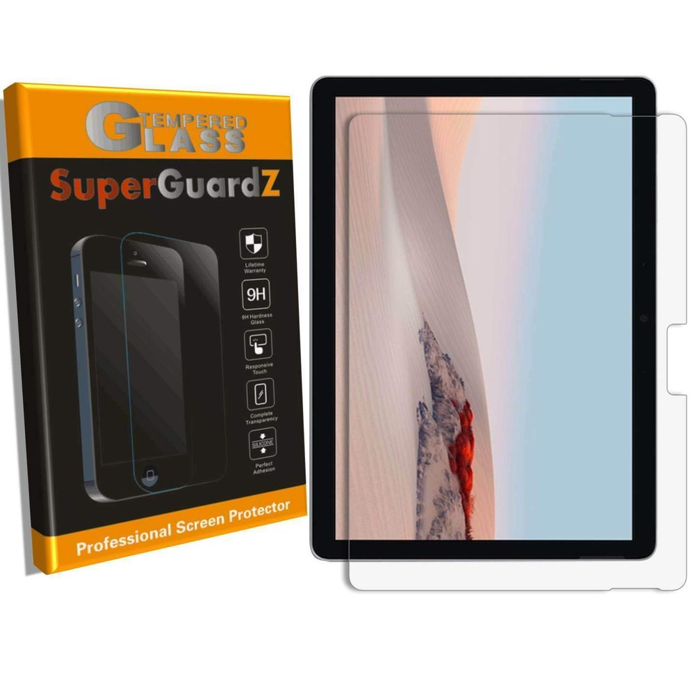 [2-Pack] for Microsoft Surface Go 2 / Microsoft Surface Go (1st Gen) Screen Protector [Tempered Glass], SuperGuardZ, 9H, 0.3mm, 2.5D Round Edge, Anti-Scratch, Anti-Bubble [Lifetime Replacement]