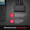 Brydge Stone Lite USB Hub Docking Station | Windows Only | Dual 4K Displays. HDMI Out. USB-C Speeds. 5 Ports | (Black) view 4