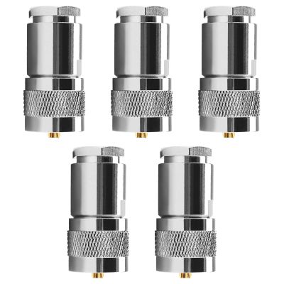 Micro Traders 5Pcs PL259 Cable Clamp Compression Plug Coaxial Adapter for 7D-FB RG213 RG214 LMR400 RG8X