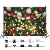 DORCEV 12x8ft Merry Christmas Photography Backdrop Xmas Tree Gold Red Berry Blurry Sparkle Bokeh Background Winter Leisure Family Party Kids Adults Portraits Photo Studio Props Wallpaper view 2