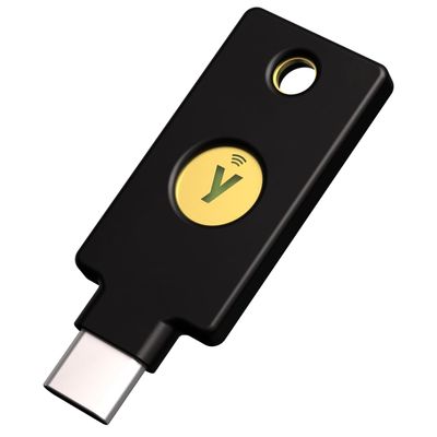 Yubico - YubiKey 5C NFC - Multi-Factor authentication (MFA) Security Key and passkey, Connect via USB-C or NFC, FIDO Certified - Protect Your Online Accounts
