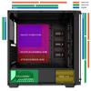 MUSETEX Phantom Black ATX Mid-Tower Case, 6 RGB Fans USB3.0 Honeycomb Airflow 2 Tempered Glass Panels, Gaming PC Case Computer Chassis 907-W6 view 4