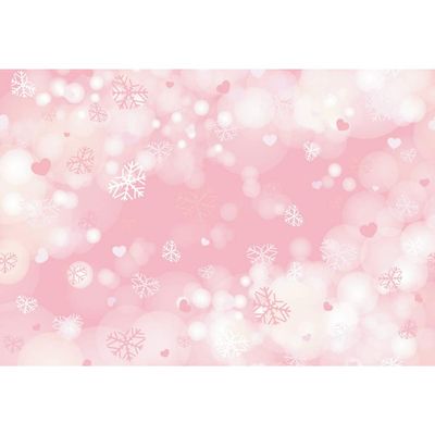 DORCEV 12x8ft Pink Snowflake Scene Photography Backdrop for Baby Shower Birthday Party Background White Pink Snowflake Blurry Bokeh Cake Table Banner Decoration Photo Shoot Studio Props