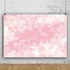 DORCEV 12x8ft Pink Snowflake Scene Photography Backdrop for Baby Shower Birthday Party Background White Pink Snowflake Blurry Bokeh Cake Table Banner Decoration Photo Shoot Studio Props view 3