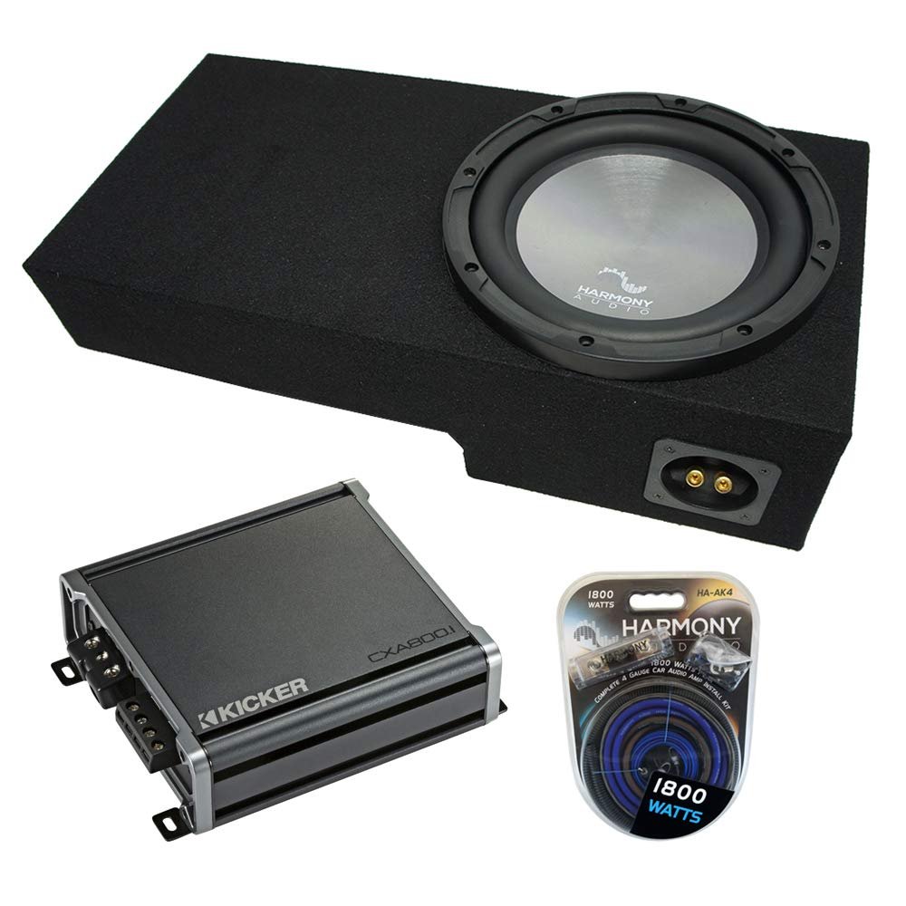 Harmony Audio HA-A102 Comp. w/Ford Explorer Sport Trac SUV 2001-2005 Alloy Series 10" 800W Dual 2 Sub, 46CXA8001 Class D Mono 1600W Peak Sub Amp & FORD-SPTRAC1X10 Single 10" Subwoofer Enclosure