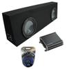 Harmony Audio R124 Bundle with Universal Regular Cab Truck Dual 12" Black Sub Box & CXA400.1 Amp view 1