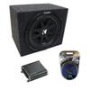 American Sound Connection ASC RF110H Universal Car Audio Single 10" Sealed Subwoofer Rear Angle Sub Box Enclosure 5/8" MDF Wood, 43C104 10" Comp C10 Series Sub view 1