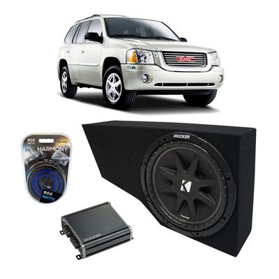 Harmony Audio Fits 2002-2013 Cadillac Escalade EXT Underseat Bundle R104 Dual 10 Sub Box & CXA400.1