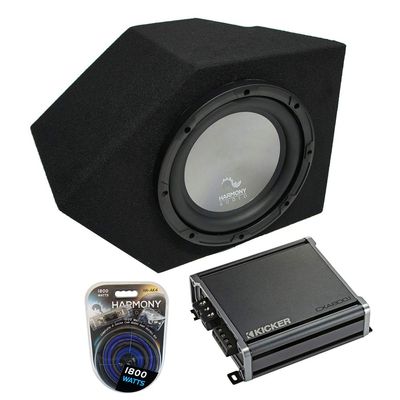 Harmony Audio A102 Bundle Compatible with Pontiac Firebird Coupe 93-02 Passenger Side 10" Sub Box & CXA800.1