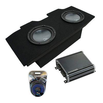 Harmony Audio Bundle R124 Compatible with Chevy Camaro Coupe 1993-2002 Dual 12" Sub Box Enclosure & CXA400.1