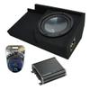 Harmony Audio Bundle R104 Compatible with GMC Sierra Ext Cab Truck 1988-1998 Single 10" Sub Box & CXA400.1 view 1