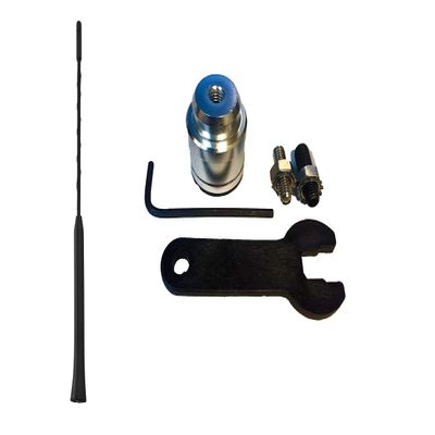 11" Antenna MAST Black + Radio Antenna Base Repair Kit for GMC Chevy and Buick Cadillac Cars & Trucks