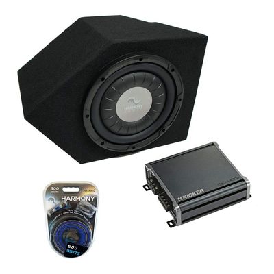 Harmony Audio F104 Bundle Compatible with Chevy Camaro Coupe 1993-2002 Passenger Side 10" Sub Box & CXA400.1