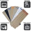 2 Pack Transparent Russian Keyboard Stickers,Russian Keyboard Replacement Sticker with Transparent Background and Red Lettering,Each Unit: 0.43" x 0.51" -Matte view 3